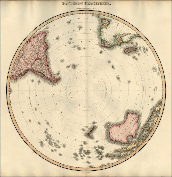 This map, from 1812, illustrates just how "new" Antarctica is to us.