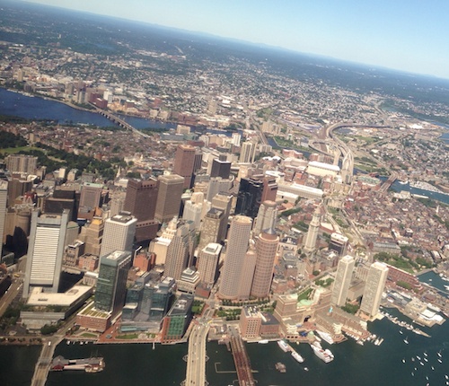 Downtown Boston looks great when you're leaving the airport. But it's even better on the ground.