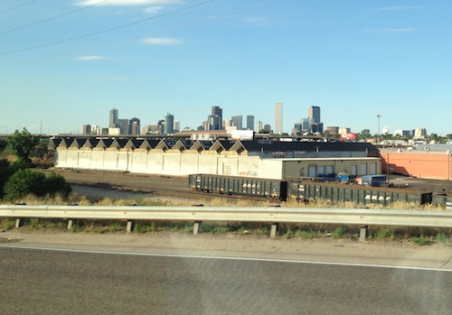 My view of the Denver Skyline was in a rental car on a highway at 80 mph.