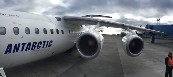 Our little BAe-146 that took us from South America to King George Island was quite photogenic.