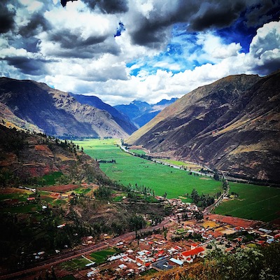 The Sacred Valley is breathtaking, especially from above. It's sacred because it's so fertile.