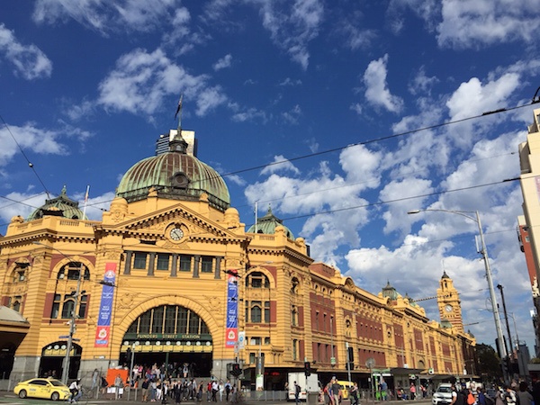 Flinders Street Station is an example of the stunning old-world architecture for which Melbourne is known. 