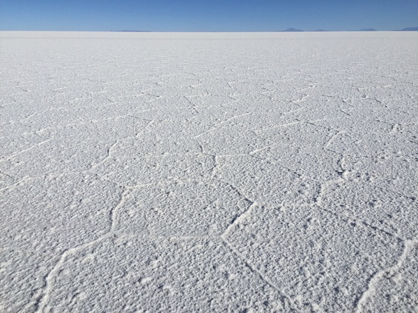 The salt flats are considered "lakes" in Bolivia.
