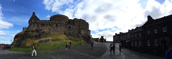 It's so walkable. This is the inside of Edinburgh Castle.