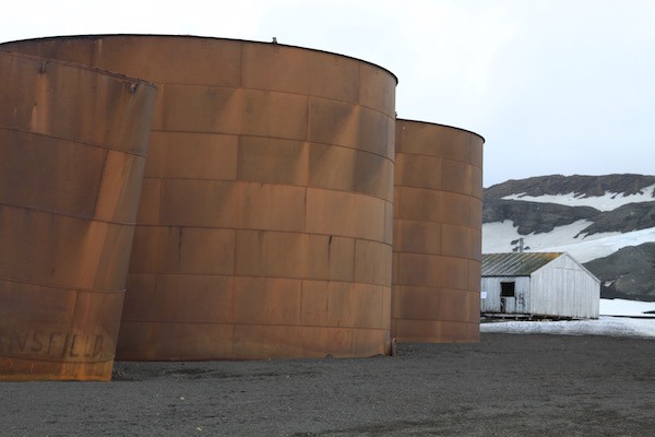 These fuel storage tanks remain on Deception Island. Thanks to the Antarctic Treaty of 1959, many man made structures must remain in place and untouched.