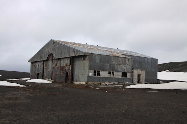 This hanger remains as part of the effort to fly in Antarctica. In fact, the first flight to the Continent landed at Deception Island in 1928.